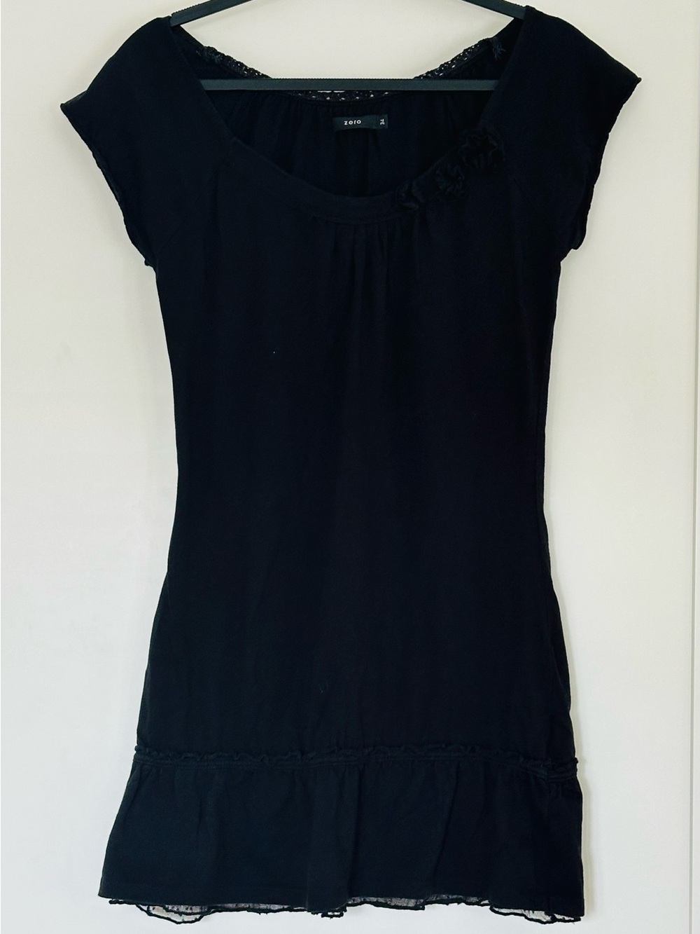 Soft Cotton Dress with Lace Trim (Size 2/XS)
